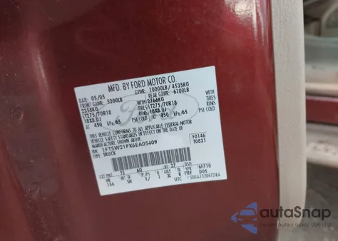 2006 Ford F250 Super Duty from USA, damaged, VIN 1FTSW21PX6EA05409